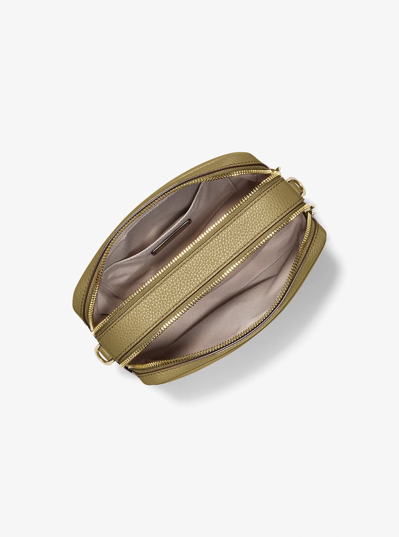 Bryant Medium Pebbled Leather Camera Crossbody Bag Pistachio Pistachio