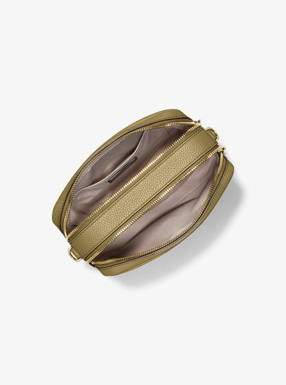 Bryant Medium Pebbled Leather Camera Crossbody Bag Pistachio Pistachio