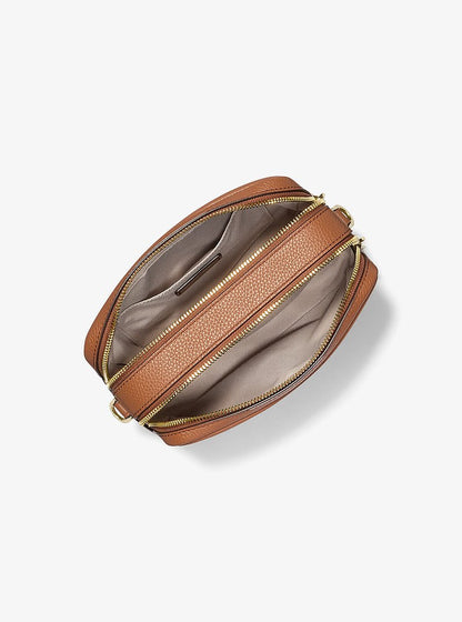 Michael Kors Bryant Medium Pebbled Leather Camera Crossbody Bag LUGGAGE