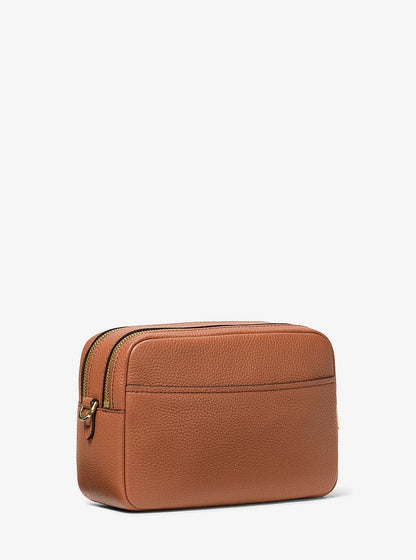 Michael Kors Bryant Medium Pebbled Leather Camera Crossbody Bag LUGGAGE