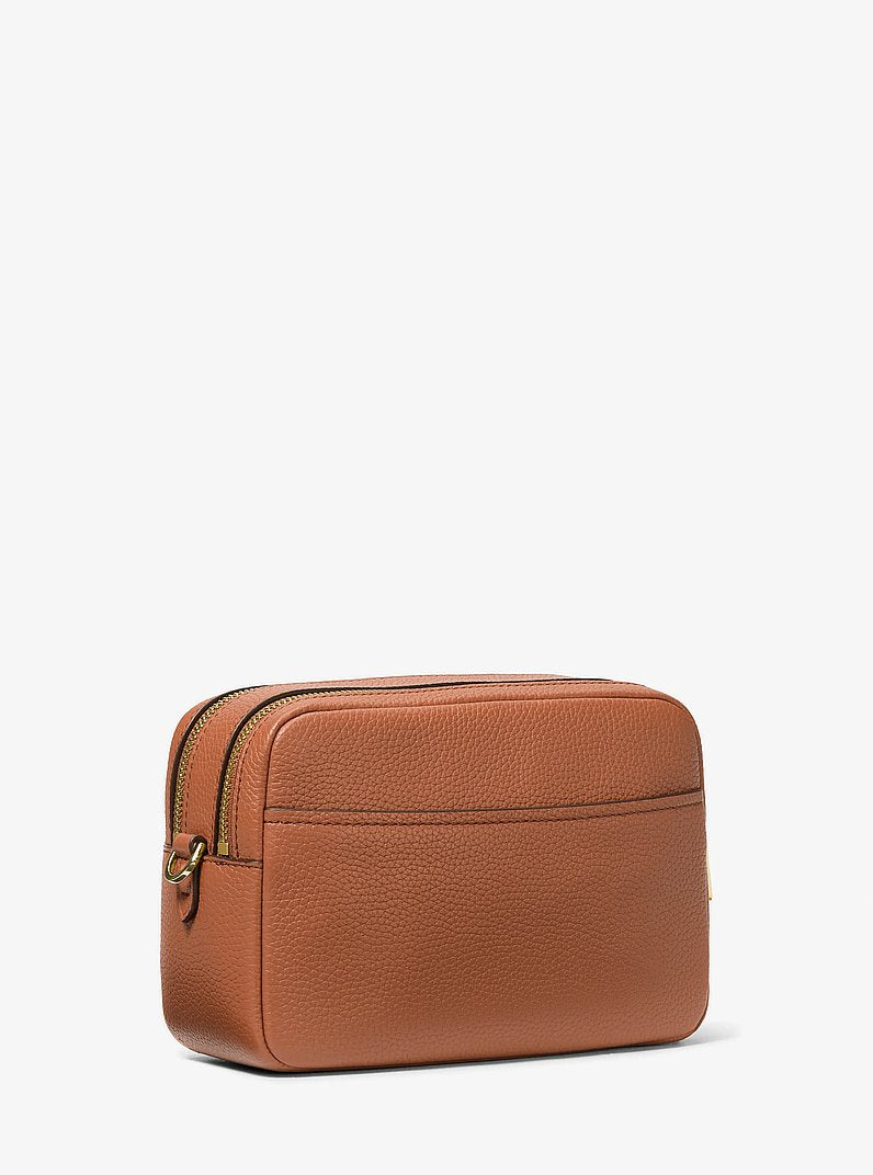 Michael Kors Bryant Medium Pebbled Leather Camera Crossbody Bag LUGGAGE