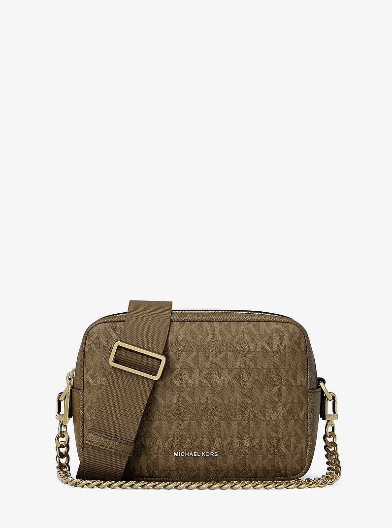 Michael Kors Bryant Medium Signature Logo Camera Crossbody Bag LODEN
