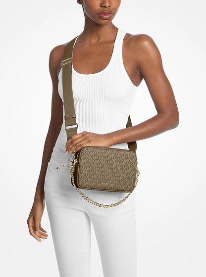 Michael Kors Bryant Medium Signature Logo Camera Crossbody Bag LODEN