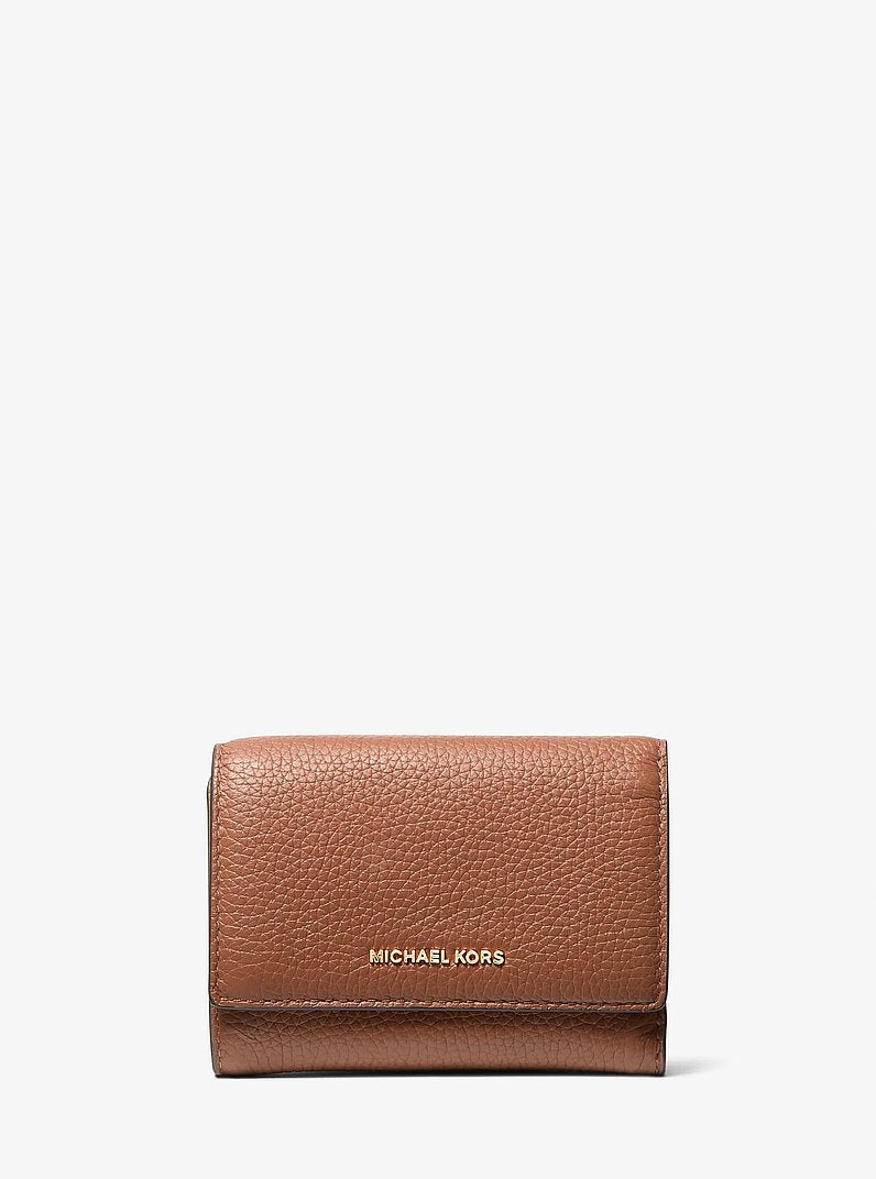 Michael Kors Bryant Medium Pebbled Leather Wallet LUGGAGE