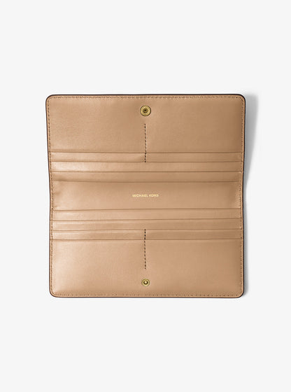 Bryant Large Pebbled Leather Snap-Front Wallet Husk Husk