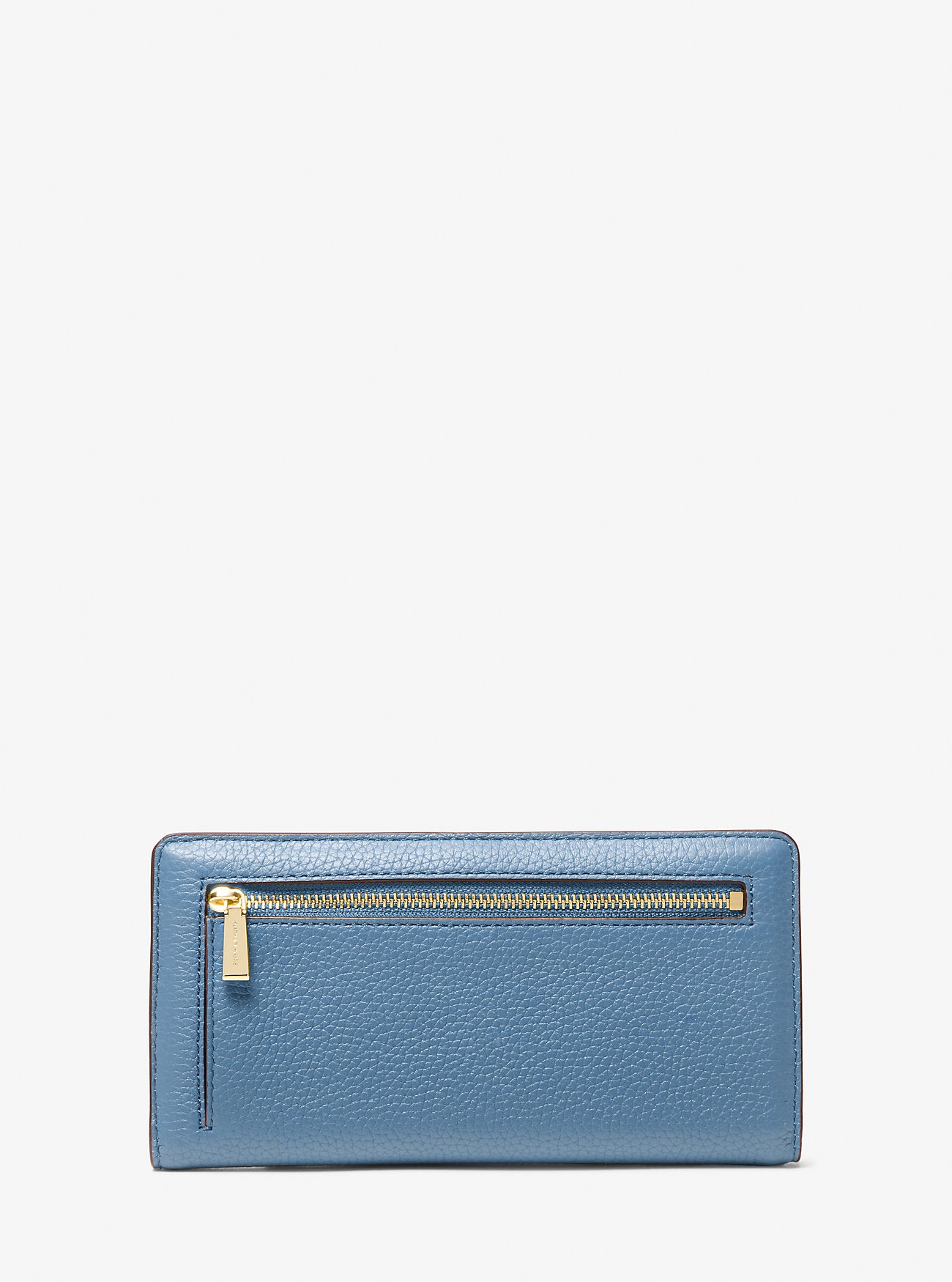 Bryant Large Pebbled Leather Snap-Front Wallet French Blue French Blue