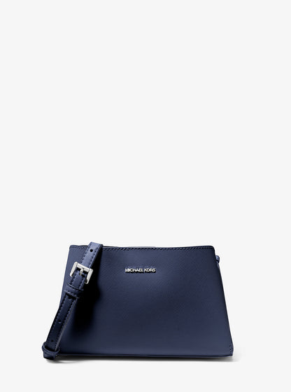 Ruthie Small Saffiano Leather Crossbody Bag Navy Navy