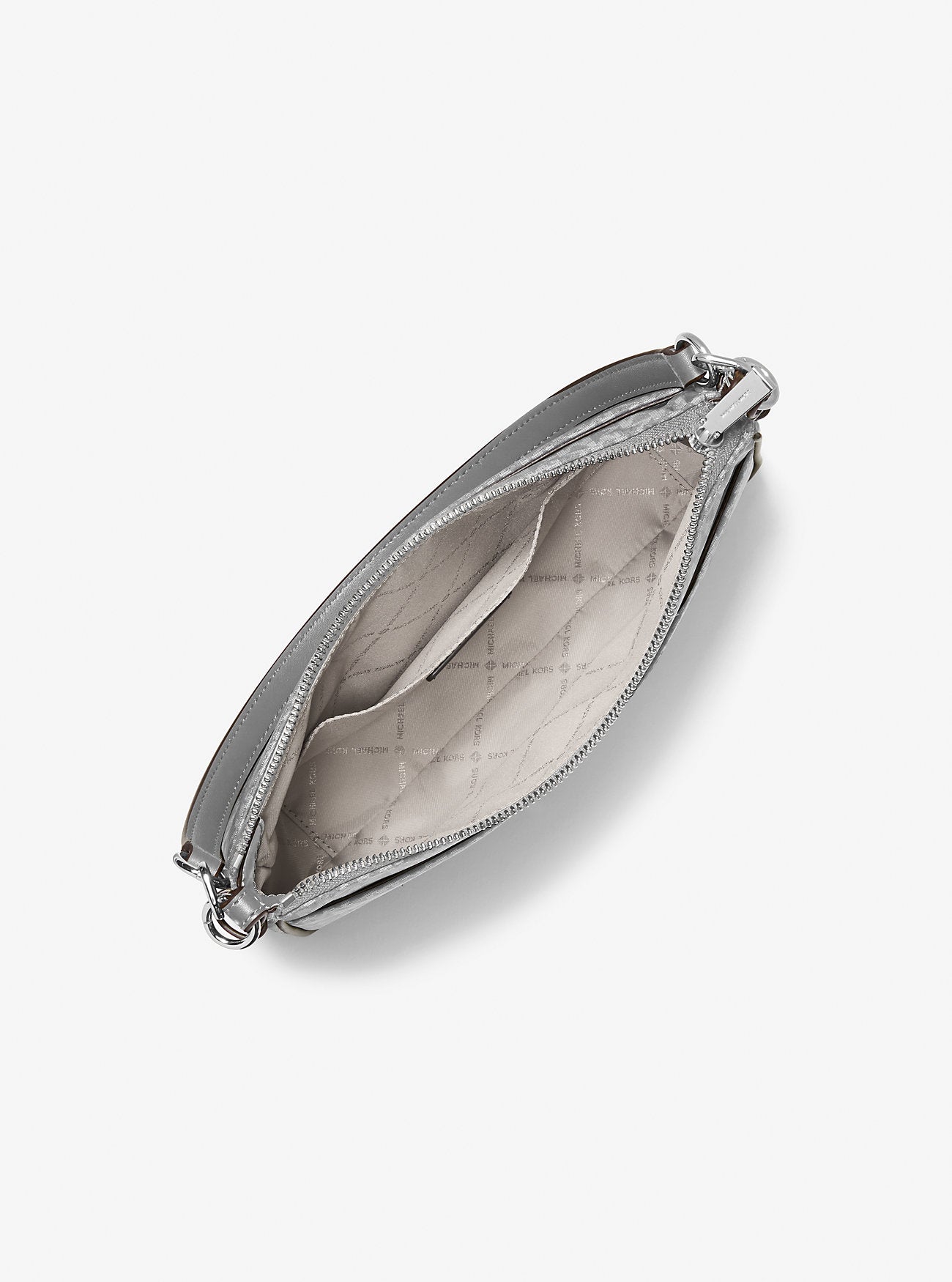 Jet Set Medium Signature Logo Print Woven Pochette Crossbody Bag Storm Storm