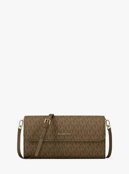 Michael Kors Jet Set Small Signature Logo Convertible Crossbody Bag LODEN