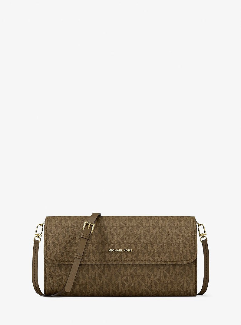 Michael Kors Jet Set Small Signature Logo Convertible Crossbody Bag LODEN