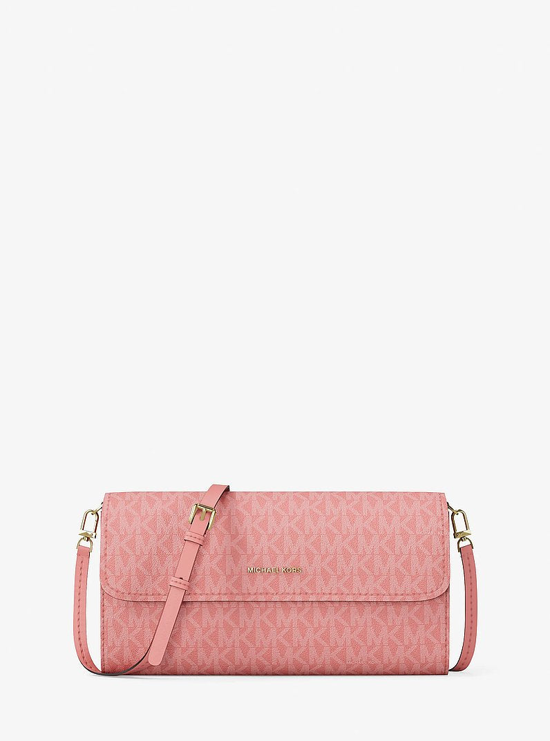 Michael Kors Jet Set Small Signature Logo Convertible Crossbody Bag PRIMROSE