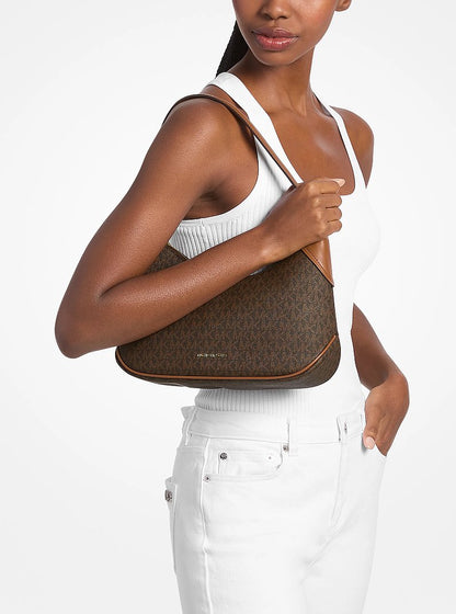 Michael Kors Jet Set Medium Signature Logo Convertible Crossbody Bag BRN/ACORN