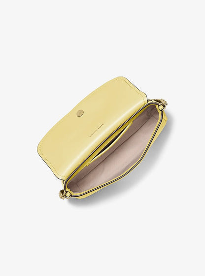 Nolita Small Pebbled Leather Crossbody Bag Lemon Lemon