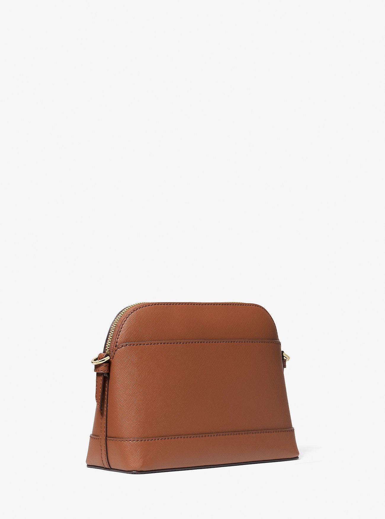 Large Saffiano Leather Dome Crossbody Bag Luggage Luggage