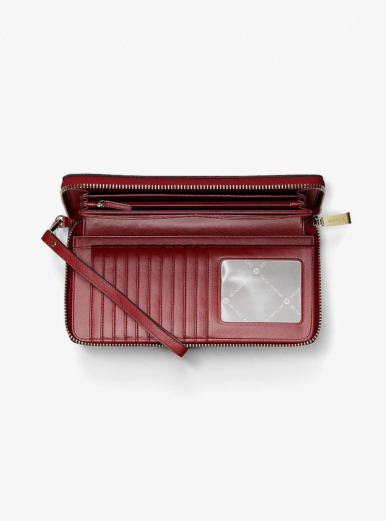 Michael Kors Large Logo Continental Wallet DEEP RED