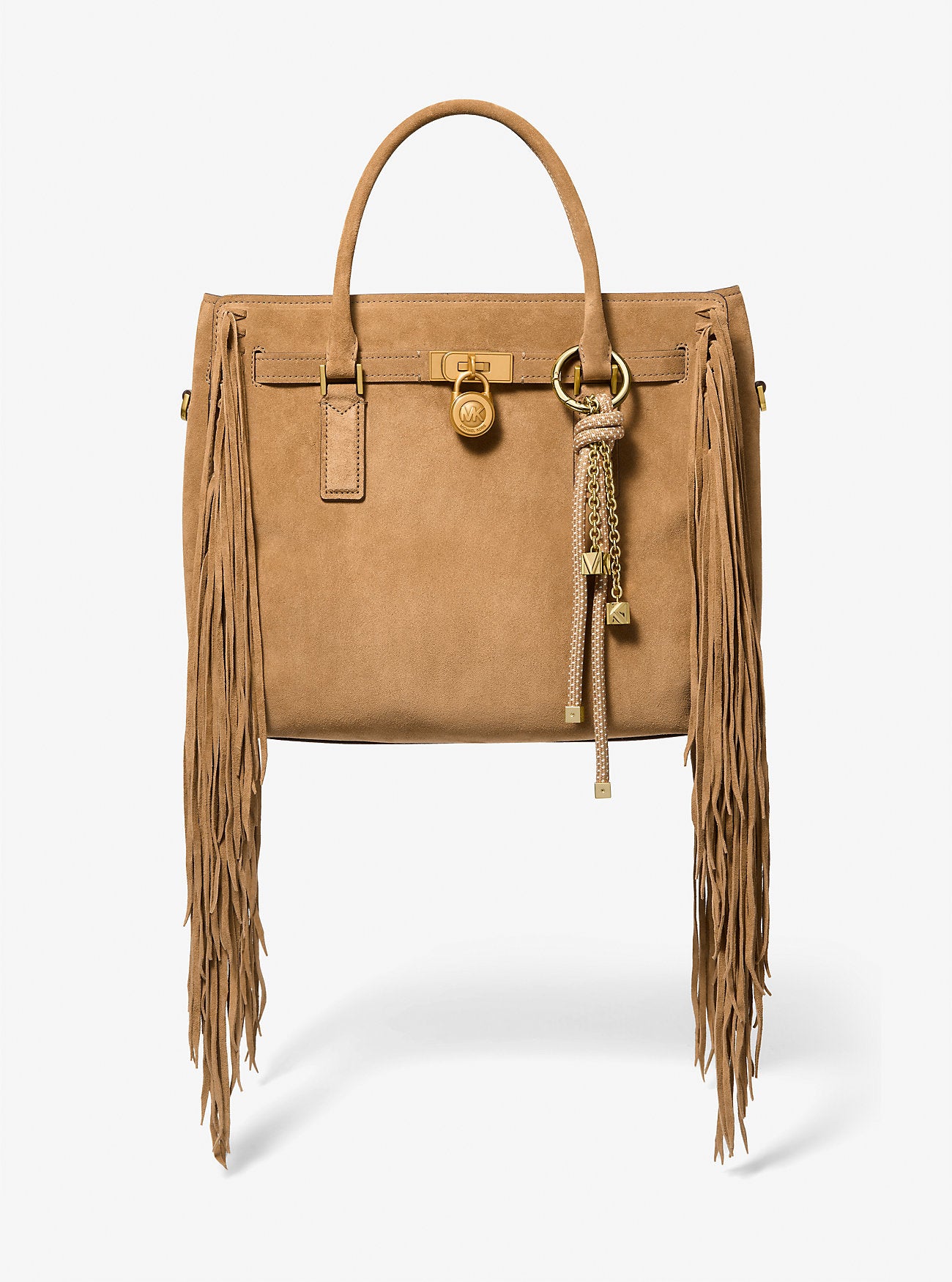 Gold-Tone and Speckled Cord Bag Charm Husk Husk