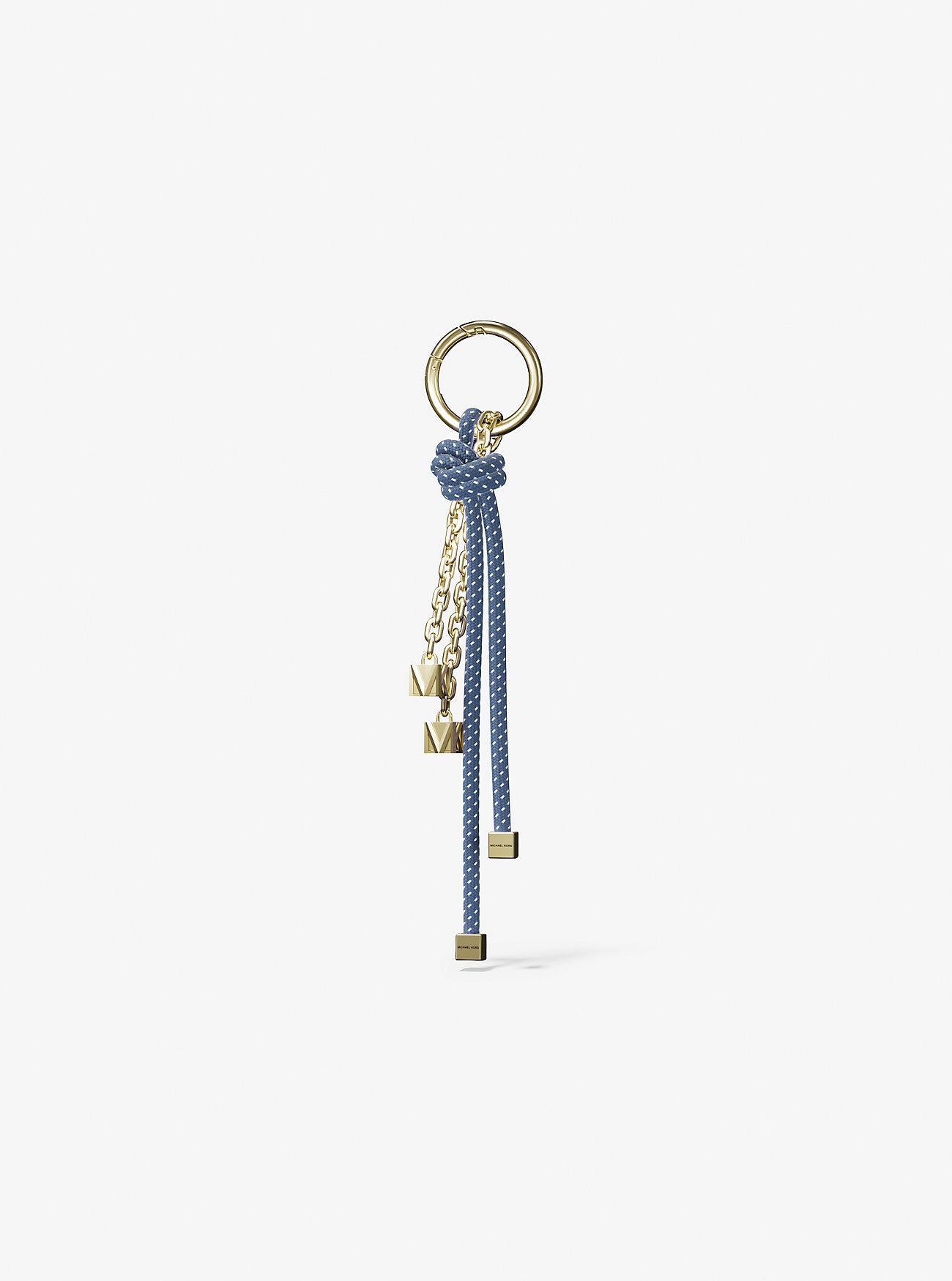 Gold-Tone and Speckled Cord Bag Charm French Blue French Blue