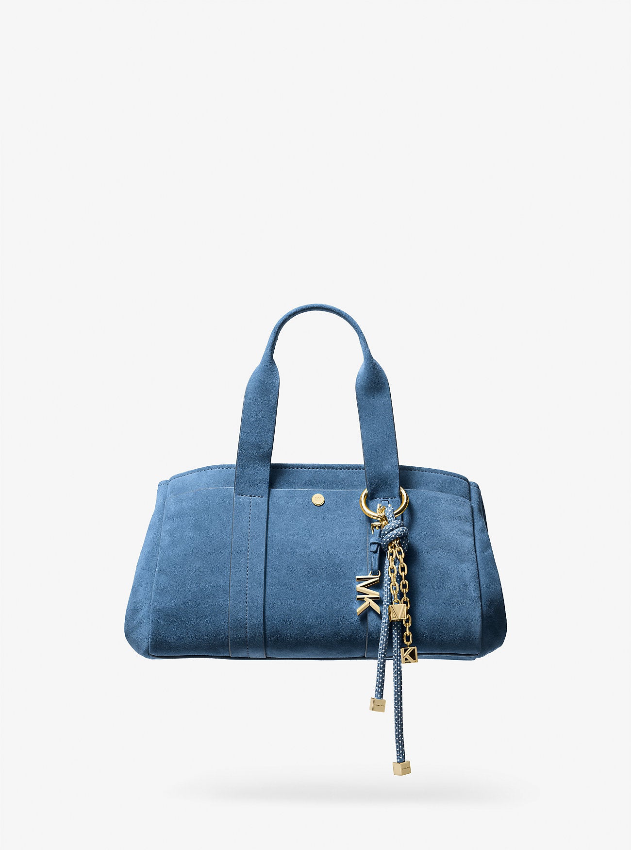 Gold-Tone and Speckled Cord Bag Charm French Blue French Blue