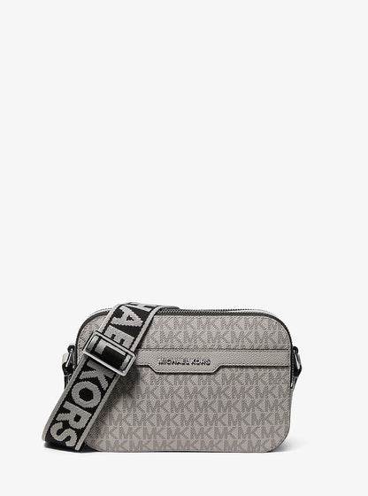 Michael Kors Hudson Signature Logo Camera Crossbody Bag NICKEL