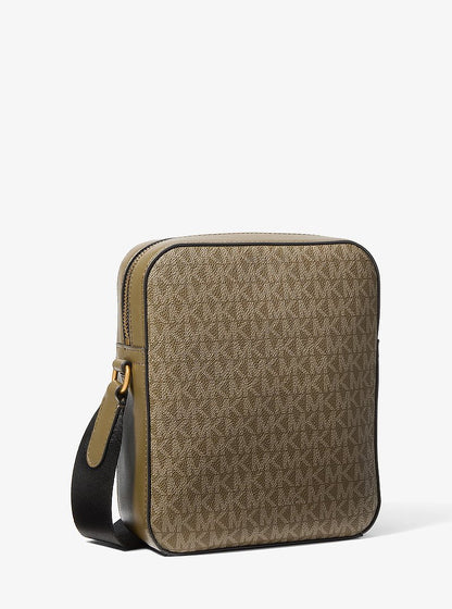 Michael Kors Hudson Mini Signature Logo Flight Bag LODEN