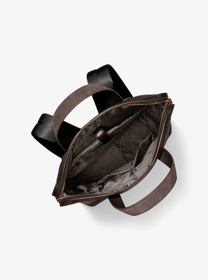 Michael Kors Nicholas Suede Convertible Backpack CHOCOLATE