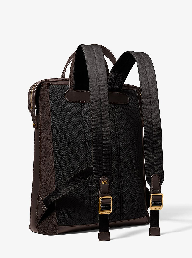 Michael Kors Nicholas Suede Convertible Backpack CHOCOLATE