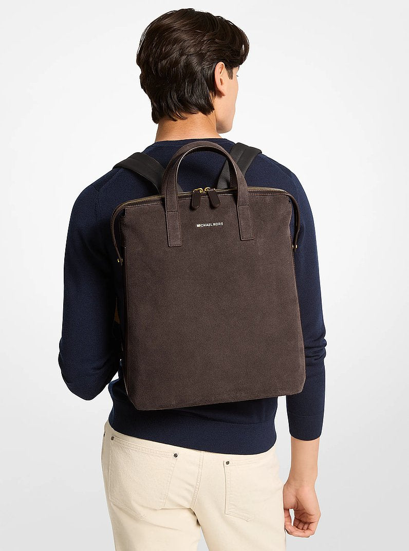 Michael Kors Nicholas Suede Convertible Backpack CHOCOLATE