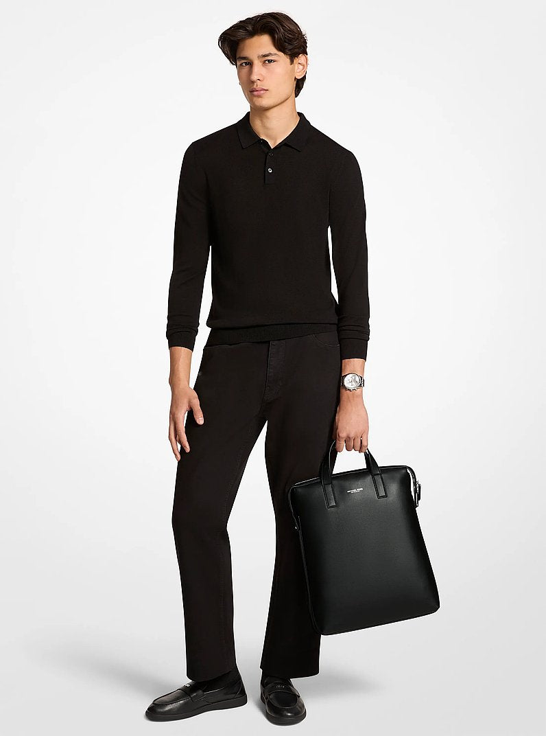 Michael Kors Nicholas Leather Convertible Backpack BLACK