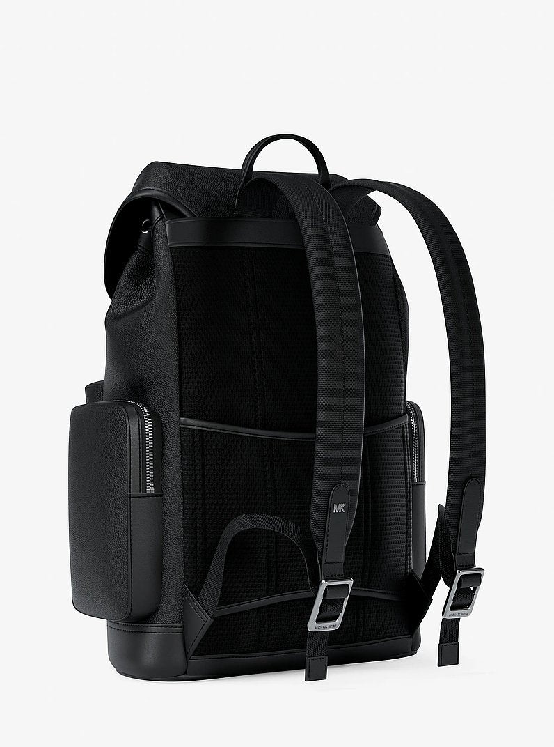 Michael Kors Jet Set Pebbled Leather Backpack BLACK