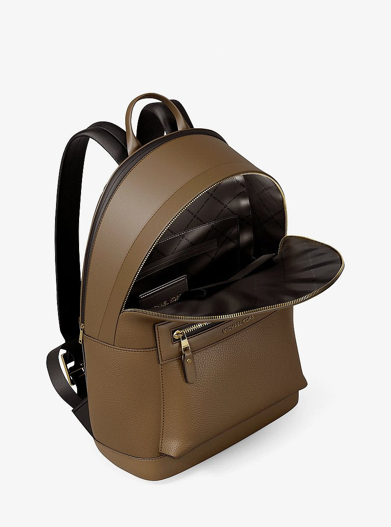Michael Kors Jet Set Pebbled Leather Backpack LODEN