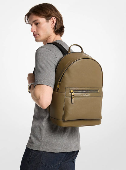 Michael Kors Jet Set Pebbled Leather Backpack LODEN