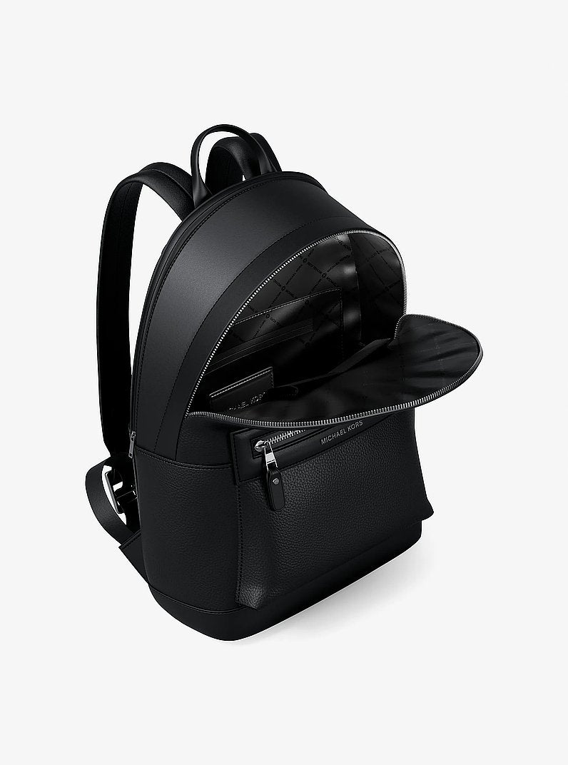 Michael Kors Jet Set Pebbled Leather Backpack BLACK
