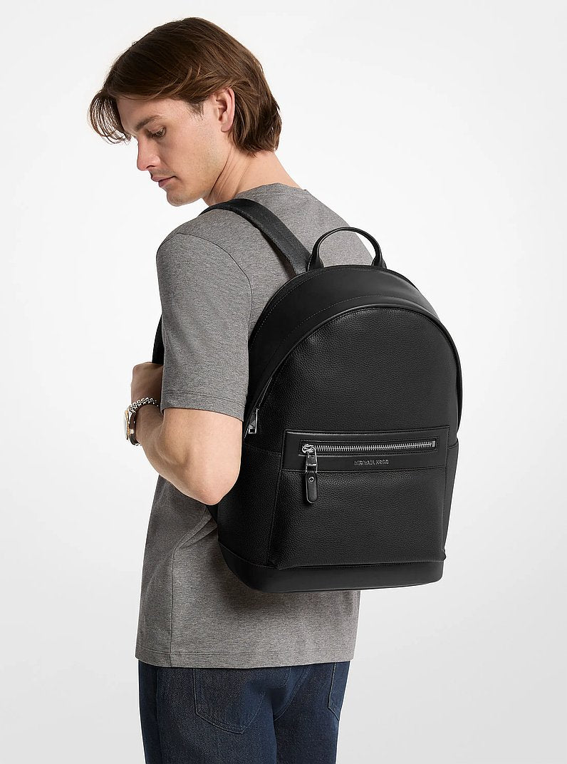 Michael Kors Jet Set Pebbled Leather Backpack BLACK