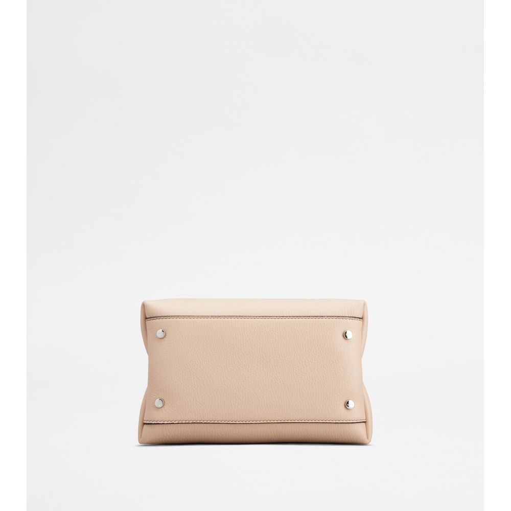 Tods Bag In Leather Micro Pink Brown