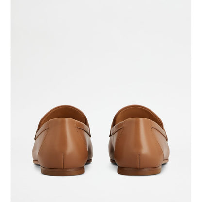 Tods Loafers In Leather Brown Womens