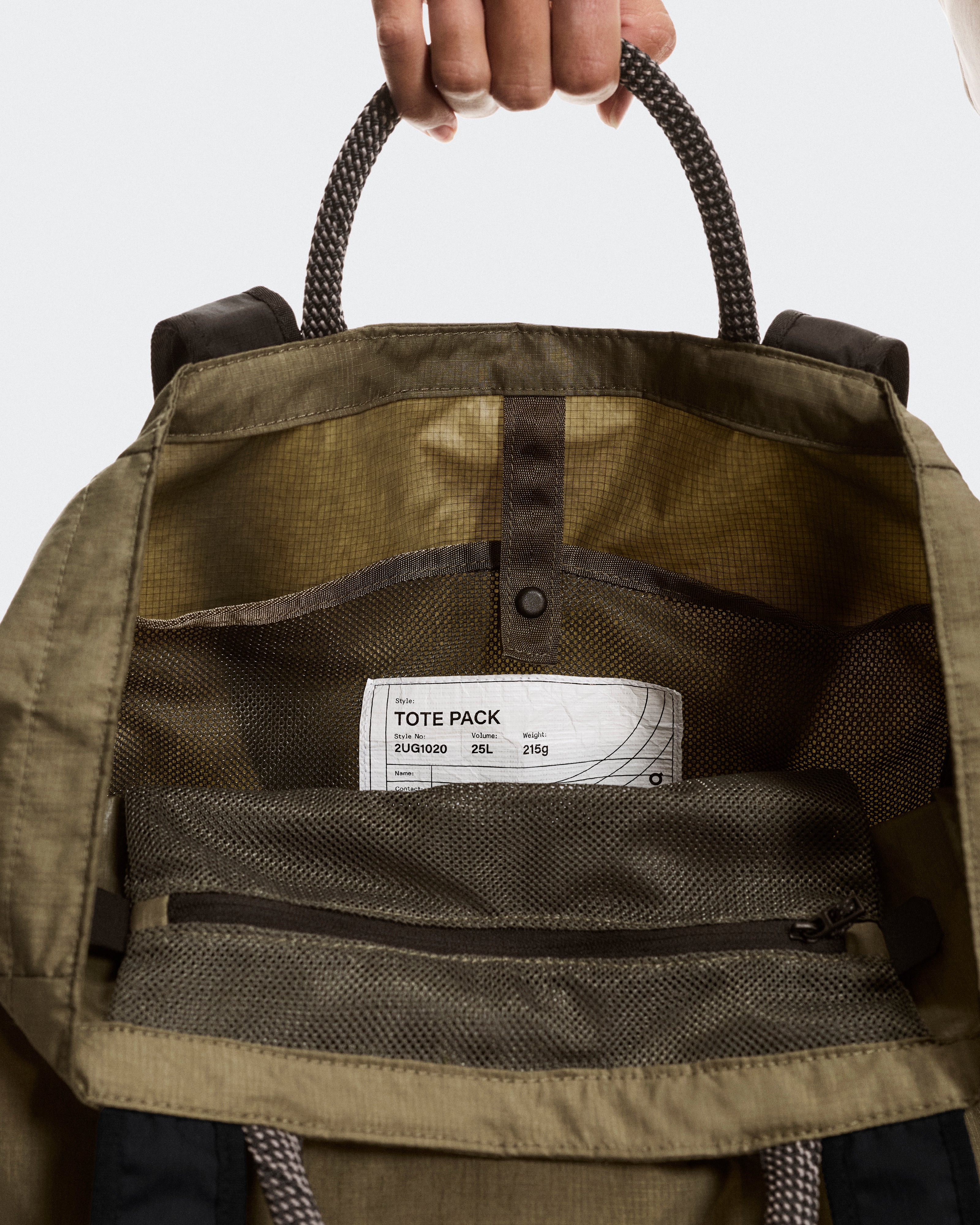 On Tote Pack 25L Olive | Black