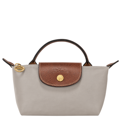 Longchamp Le Pliage Original Pouch with handle Pebble
