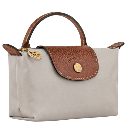 Longchamp Le Pliage Original Pouch with handle Pebble