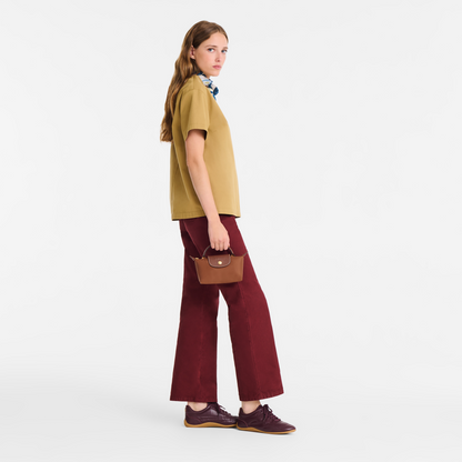 Longchamp Le Pliage Original Pouch with handle Cognac