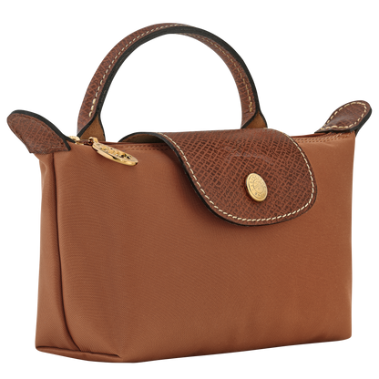 Longchamp Le Pliage Original Pouch with handle Cognac