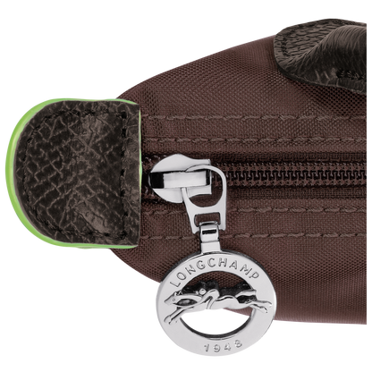 Longchamp Le Pliage Green Pouch with handle Mocha