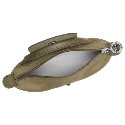 Longchamp Le Pliage Green Pouch with handle Artichoke
