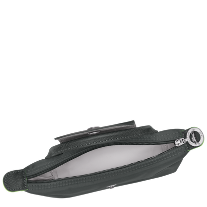 Longchamp Le Pliage Green Pouch with handle Graphite