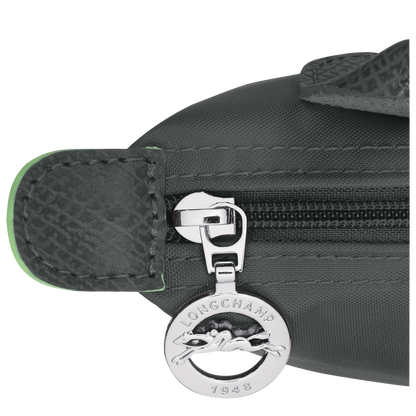 Longchamp Le Pliage Green Pouch with handle Graphite