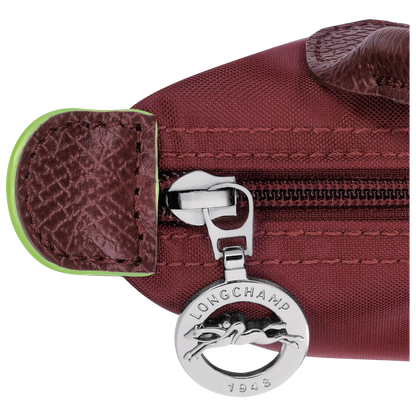 Longchamp Le Pliage Green Pouch with handle Pomegranate