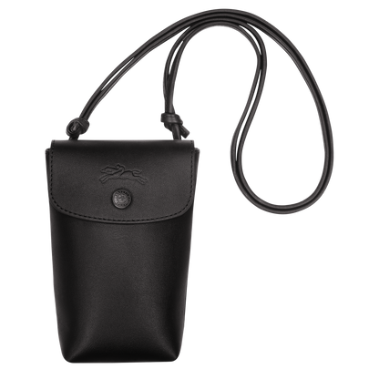 Longchamp Le Pliage Xtra Phone case with leather lace Black