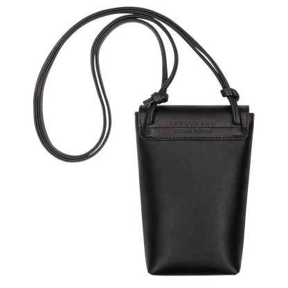 Longchamp Le Pliage Xtra Phone case with leather lace Black