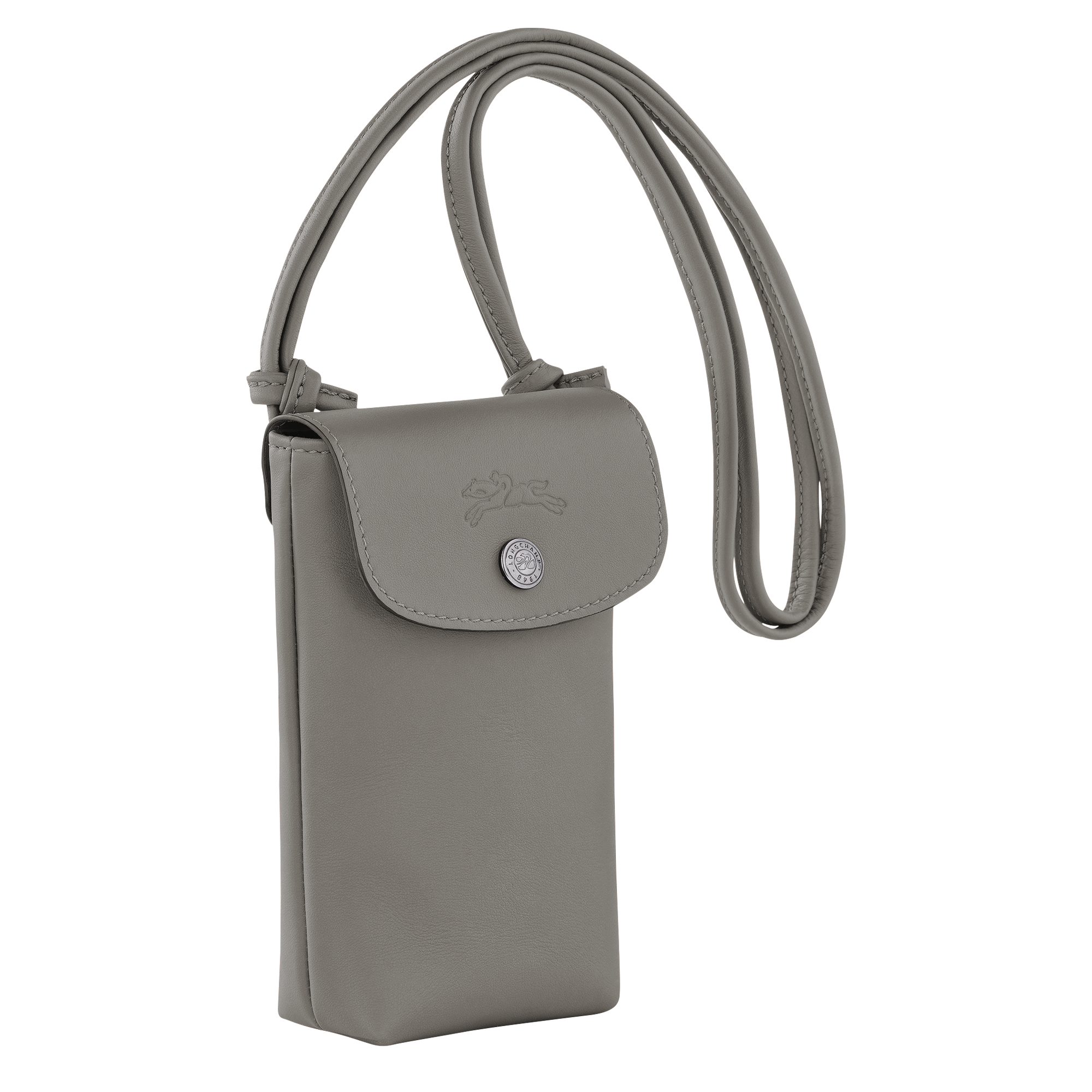 Longchamp Le Pliage Xtra Phone case with leather lace Turtledove