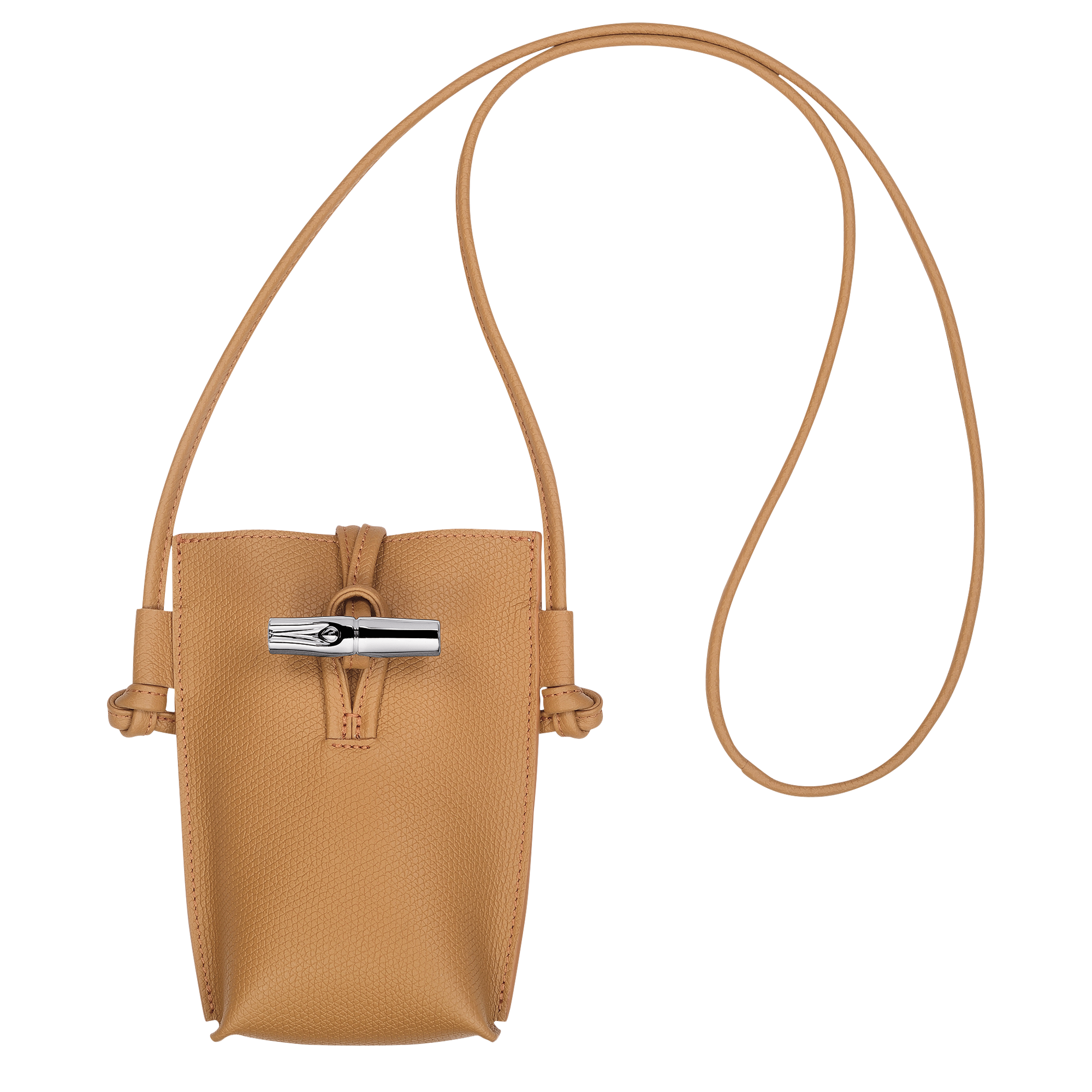Longchamp Le Roseau Phone case Walnut