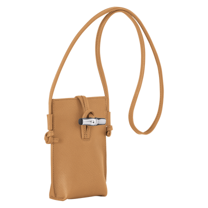 Longchamp Le Roseau Phone case Walnut